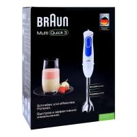 Блендер BRAUN MQ3000 SMOOTHIE +, погружной, белый