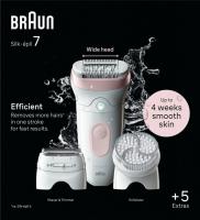 Эпилятор Braun S7 SE 7-060 Flamingo с бритвенной насадкой и щеткой для тела